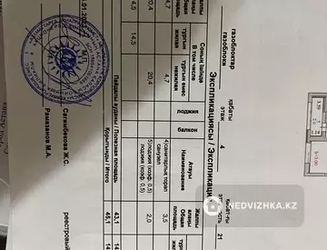 45.1 м², 1-комнатная квартира, этаж 2 из 21, 45 м², изображение - 1