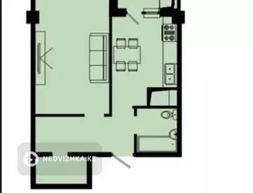 1-комнатная квартира, этаж 7 из 13, 43 м²