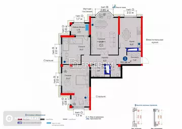 110 м², 3-комнатная квартира, этаж 4 из 22, 110 м², изображение - 0