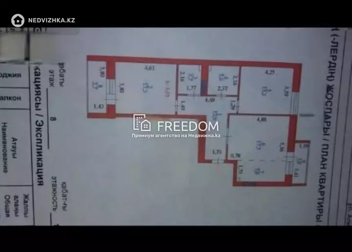 84 м², 3-комнатная квартира, этаж 8 из 10, 84 м², изображение - 1