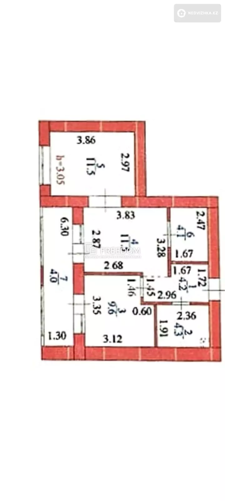 49.5 м², 2-комнатная квартира, этаж 7 из 10, 50 м², изображение - 1