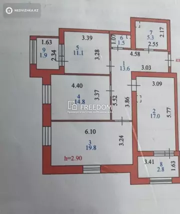 90 м², 3-комнатная квартира, этаж 3 из 7, 90 м², изображение - 14