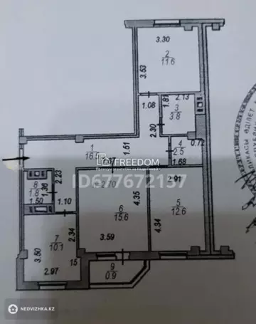 76 м², 3-комнатная квартира, этаж 1 из 9, 76 м², изображение - 6