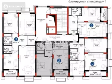 2-комнатная квартира, этаж 7 из 9, 53 м²