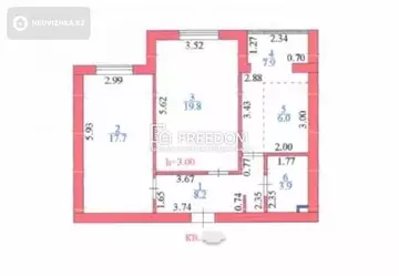 64 м², 2-комнатная квартира, этаж 9 из 10, 64 м², изображение - 3