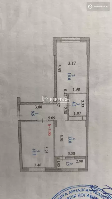 2-комнатная квартира, этаж 4 из 10, 64 м²