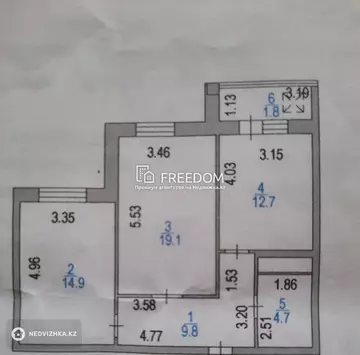 64 м², 2-комнатная квартира, этаж 12 из 16, 64 м², изображение - 3