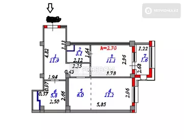 51 м², 2-комнатная квартира, этаж 2 из 9, 51 м², изображение - 2