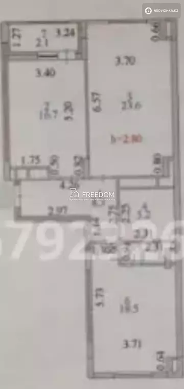 76 м², 2-комнатная квартира, этаж 7 из 8, 76 м², изображение - 1