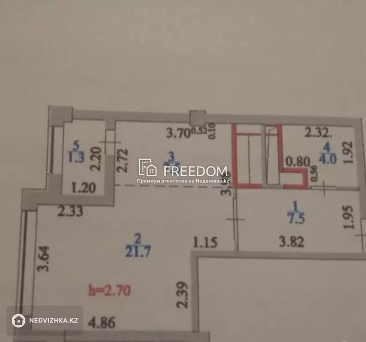 42 м², 1-комнатная квартира, этаж 24 из 24, 42 м², изображение - 1