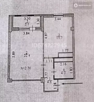 48 м², 1-комнатная квартира, этаж 7 из 12, 48 м², изображение - 8