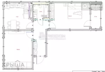 57 м², 2-комнатная квартира, этаж 6 из 9, 57 м², изображение - 9