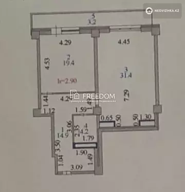 83 м², 2-комнатная квартира, этаж 14 из 23, 83 м², изображение - 5