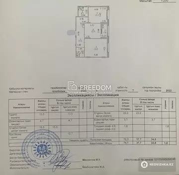 74.1 м², 2-комнатная квартира, этаж 5 из 7, 74 м², изображение - 0