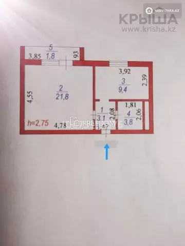 40 м², 1-комнатная квартира, этаж 11 из 12, 40 м², изображение - 9