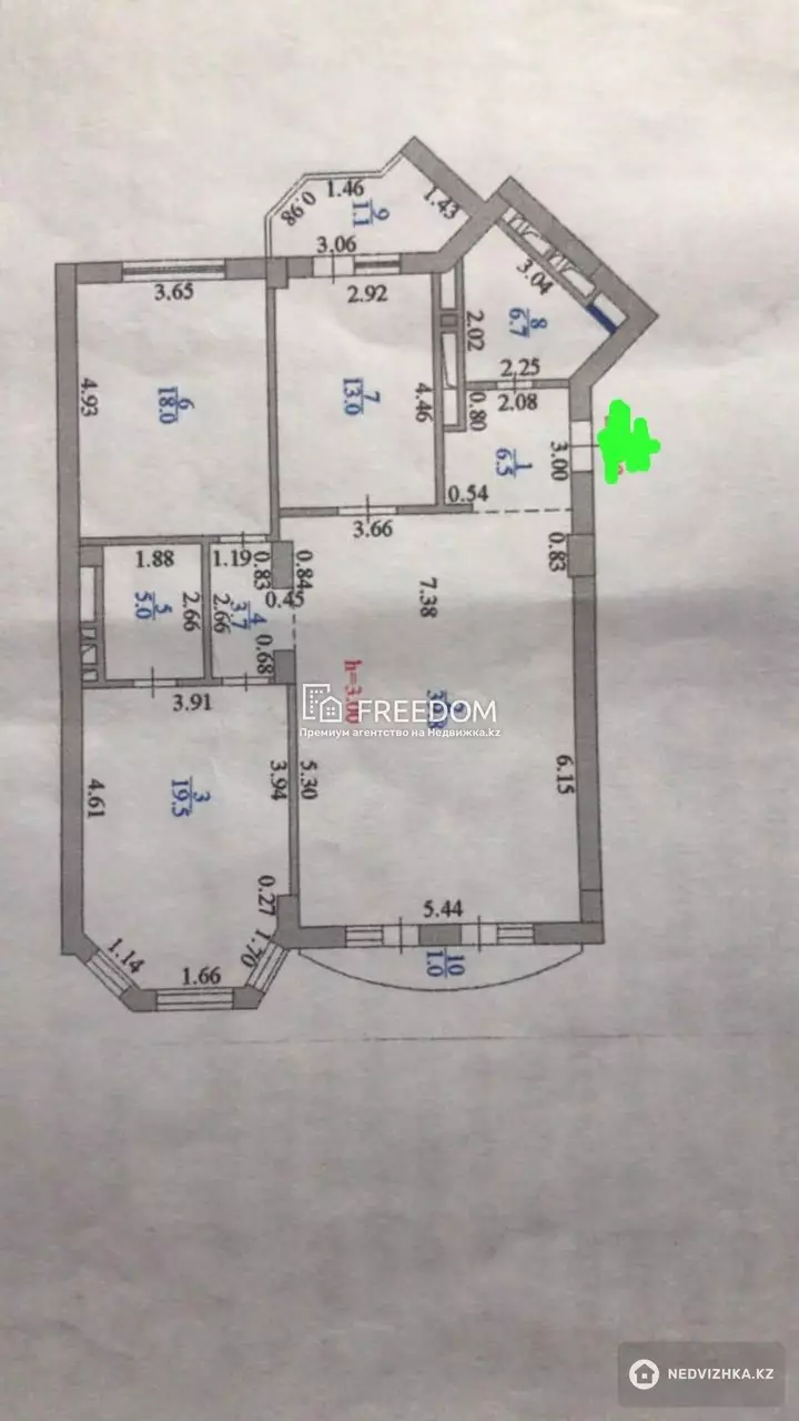 115 м², 3-комнатная квартира, этаж 4 из 12, 115 м², изображение - 1