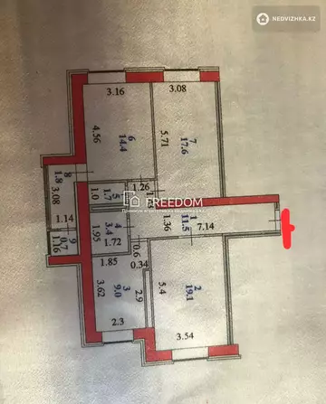 80 м², 3-комнатная квартира, этаж 2 из 7, 80 м², изображение - 5