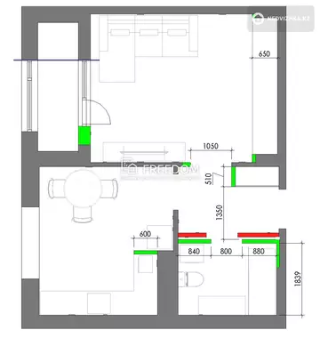 42 м², 1-комнатная квартира, этаж 8 из 10, 42 м², изображение - 0