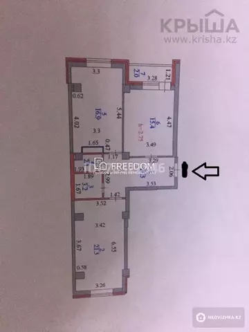 73 м², 2-комнатная квартира, этаж 12 из 16, 73 м², изображение - 3