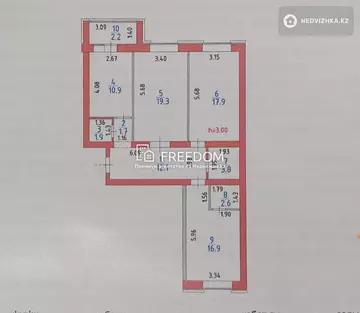 89.3 м², 3-комнатная квартира, этаж 2 из 10, 89 м², изображение - 17