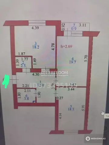 76 м², 2-комнатная квартира, этаж 7 из 9, 76 м², изображение - 3