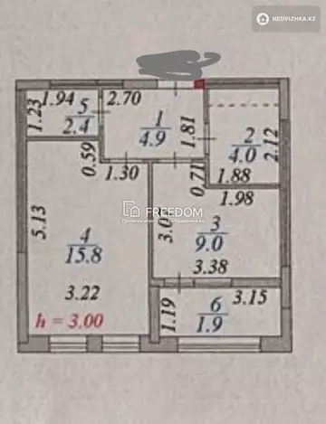 38 м², 1-комнатная квартира, этаж 4 из 9, 38 м², изображение - 1