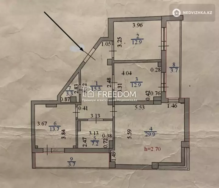 102.8 м², 3-комнатная квартира, этаж 10 из 15, 103 м², изображение - 1