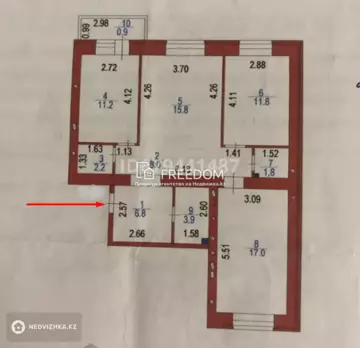 79 м², 3-комнатная квартира, этаж 2 из 10, 79 м², изображение - 7