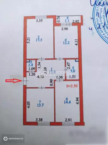 76.7 м², 3-комнатная квартира, этаж 4 из 5, 77 м², изображение - 7