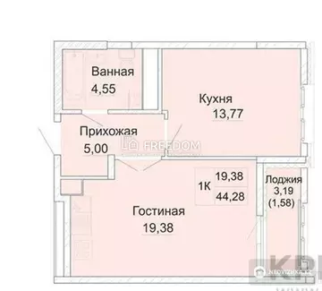 34.6 м², 1-комнатная квартира, этаж 3 из 12, 35 м², изображение - 0