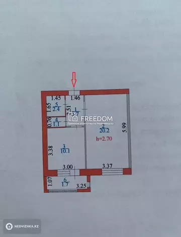 39 м², 1-комнатная квартира, этаж 4 из 5, 39 м², изображение - 15