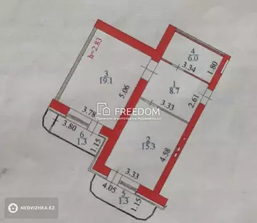 51.8 м², 1-комнатная квартира, этаж 5 из 5, 52 м², изображение - 6