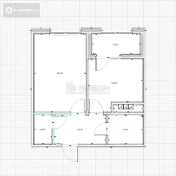 43 м², 1-комнатная квартира, этаж 9 из 18, 43 м², изображение - 4