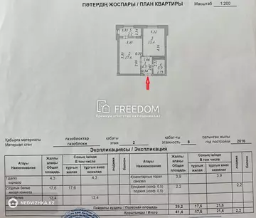 41.4 м², 1-комнатная квартира, этаж 2 из 8, 41 м², изображение - 17