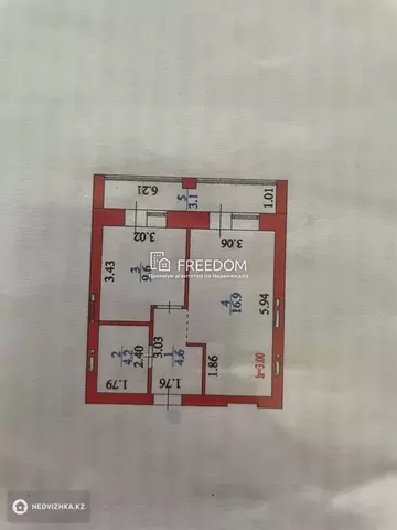 38.6 м², 1-комнатная квартира, этаж 8 из 9, 39 м², изображение - 20