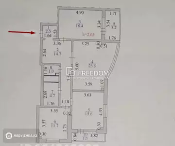 103 м², 3-комнатная квартира, этаж 13 из 13, 103 м², изображение - 11