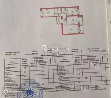 78.3 м², 3-комнатная квартира, этаж 5 из 9, 78 м², изображение - 0