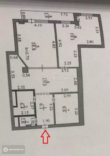 82 м², 3-комнатная квартира, этаж 5 из 9, 82 м², изображение - 19