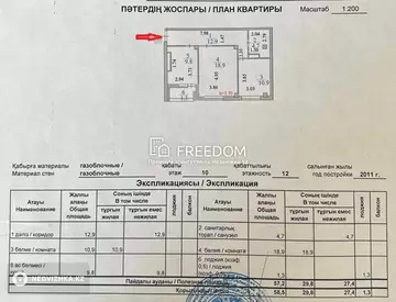 58.5 м², 2-комнатная квартира, этаж 10 из 12, 58 м², изображение - 16