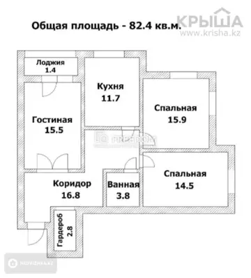 84 м², 3-комнатная квартира, этаж 20 из 24, 84 м², изображение - 12