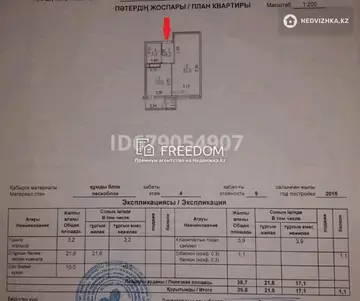 39.8 м², 1-комнатная квартира, этаж 4 из 9, 40 м², изображение - 9