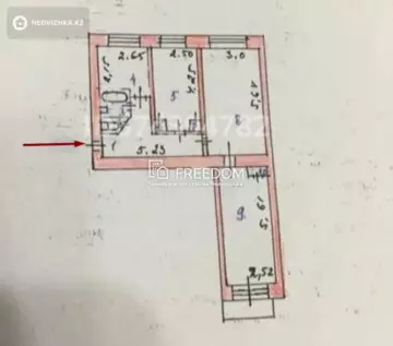 65 м², 3-комнатная квартира, этаж 3 из 5, 65 м², изображение - 6