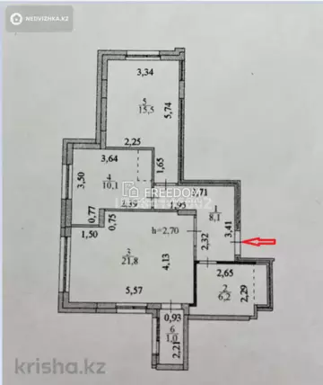 63 м², 2-комнатная квартира, этаж 3 из 9, 63 м², изображение - 16