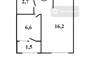 32 м², 1-комнатная квартира, этаж 12 из 12, 32 м², изображение - 12