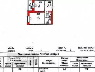 59 м², 2-комнатная квартира, этаж 7 из 9, 59 м², изображение - 15