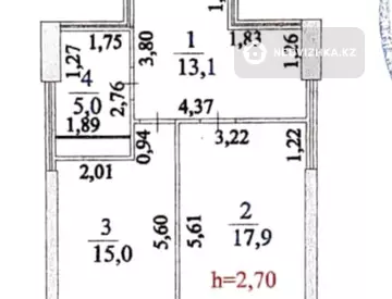 55 м², 1-комнатная квартира, этаж 6 из 12, 55 м², на длительный срок, изображение - 17