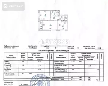 62.3 м², 2-комнатная квартира, этаж 6 из 17, 62 м², изображение - 12