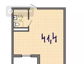 41.4 м², 1-комнатная квартира, этаж 1 из 6, 41 м², изображение - 8