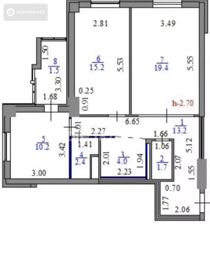 70 м², 3-комнатная квартира, этаж 11 из 12, 70 м², изображение - 1