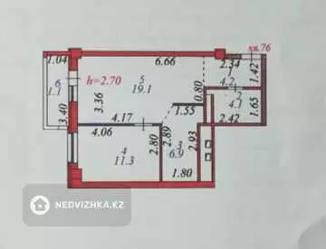 46.7 м², 2-комнатная квартира, этаж 3 из 12, 47 м², изображение - 5